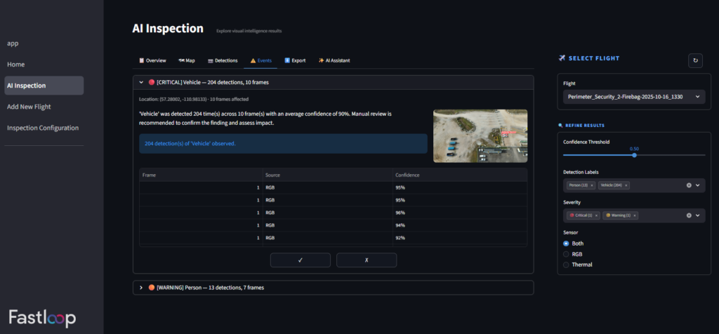 Fastloop Visual Intelligence Accelerator Demo - Events